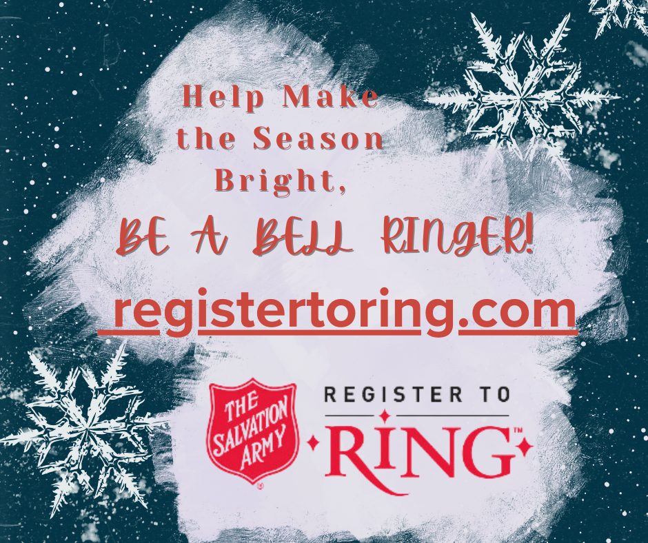 The Salvation Army of Muscatine County, Iowa - Now is the time to schedule  your bell ringing shifts - and it's so easy to sign up at  registertoring.com! Ring with a friend,